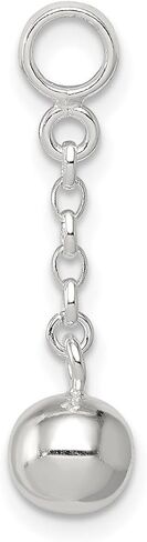 JewelryWeb 925 Sterling Silver Polished Bead 1/2inch Dangle Enhancer Charm 23x6mm Wide Pendant Necklace for Women in Saudi Arabia