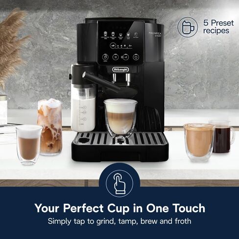 De'Longhi Magnifica Start Automatic Espresso Machine with Manual Milk Frothing, Silver in Saudi Arabia