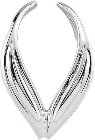 Solid 14K أبيض الذهب 23.25x16.25mm سحر محسن (23 مم × 16 مم) in Saudi Arabia