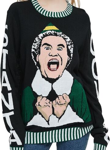 Ugly Christmas Sweater for Women Funny Design Plus Size Outfit Couple Knitted Long Sleeve Pullover Xmas Holiday Family Party in Kuwait