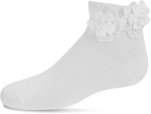 MeMoi Dual Flower Girls Cotton Blend Anklet Sock in Saudi Arabia