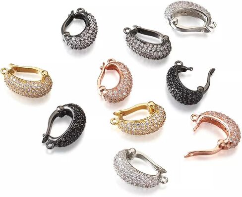 10pcs النحاس النحاس المكعب الزركونيا مُحسَّفات شورترين بيلز مفصلي بيلز 20x13mm-default in Saudi Arabia
