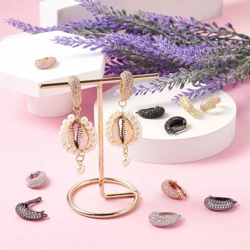 10pcs النحاس النحاس المكعب الزركونيا مُحسَّفات شورترين بيلز مفصلي بيلز 20x13mm-default in Saudi Arabia
