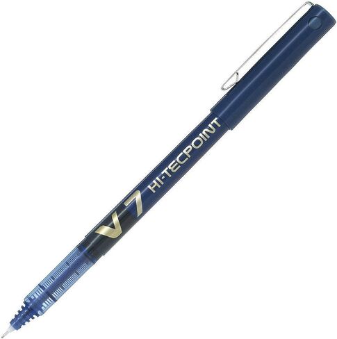 PILOT V7 Hi-Tecpoint Rollerball Pen, 0.7 mm Tip - Black, Pack of 3 in Saudi Arabia