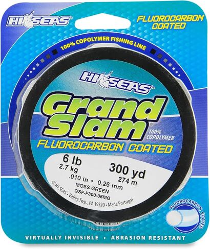 HI-SEAS Grand Slam Fluorocarbon Coated Fishing Line, 15 lb Test, 0.015" Diameter, Clear, 975 yd in Saudi Arabia