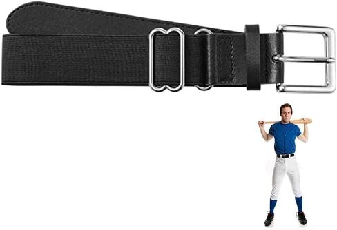 Adjustable Baseball Belt, Elastic Webbing with Leather Tab for Teens, Adults, Baseball, Golf, Running, Softball Belt in Saudi Arabia