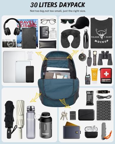 Gonex Ultra Lightweight Packable Daypack Backpack Handy Foldable Camping Outdoor Travel Cycling Backpacking Black in Kuwait