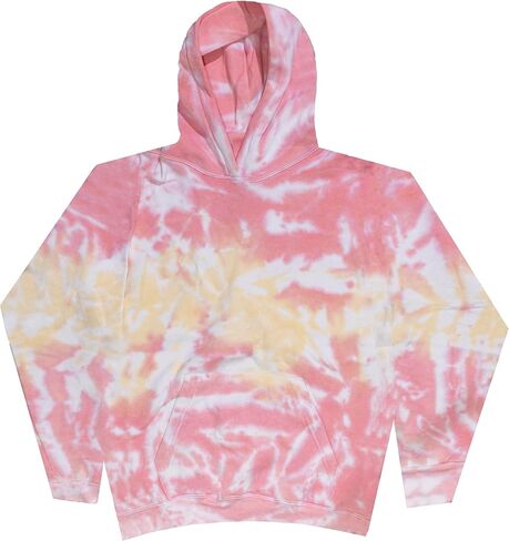 Colortone Kids Tie Tie Dye pulver Hoodies - كلاسيكي لا يتناسب مع بلوزات مقنعين للأولاد والبنات in Kuwait