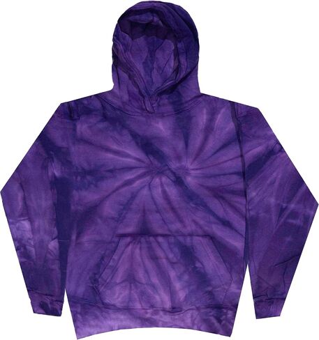 Colortone Kids Tie Tie Dye pulver Hoodies - كلاسيكي لا يتناسب مع بلوزات مقنعين للأولاد والبنات in Kuwait