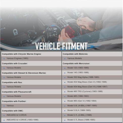 OEG Parts New Coptrealator SAEJ1171 متوافق مع 1981-95 Mercruiser 5.0 305 5.7 350 7.4 454 8.2 502 Mie Gen V 12449 19685 817119 817119-1 817119A1 817119A4 9855555555555555555555 in Kuwait