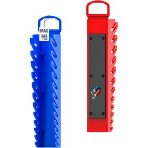 SWANLAKE 2-Piece Magnetic Wrench Organizer Toolbox Holder, SAE (1/4'' to 15/16''), Metric (6mm to 24mm) Ratchet Wrench Organizers, Total Hold 24 Slots Wrenches Holder for Tool Box in Kuwait