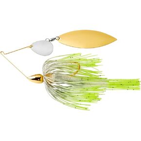 War Eagle Custom Lures WE38GT01G 3/8 Tandem Willow Gold Frame Artificial Fishing Bait, White Gold in Kuwait