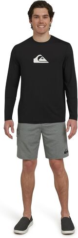 Quiksilver Men's Swimwear Regular Fit UPF 50 Long Sleeve Sun Tee Rash Guard Shirt (S-XXL) in Saudi Arabia