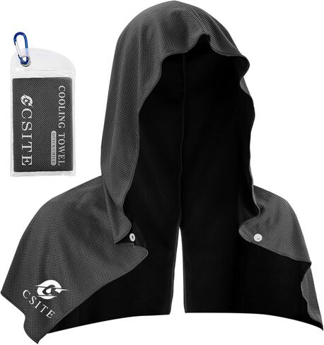 Cooling Hoodie Towels, Instant Cooling Towels for Neck and Face, UPF 50 Sun Protection, Ice Towel for Hot Weather, Head Towel for Sports, Camping, Cycling & More Activities in Saudi Arabia
