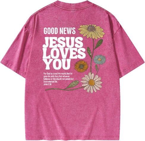 Graphic Tees Summer Women Men Cotton Novelty Oversized Crew Neck Made to Worship Bible Christian Washed T-Shirt in Saudi Arabia