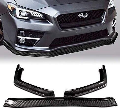 EPARTS 3 Pieces Front Bumper Lip Spoiler Splitter Side Body Kit Trim Protection Compatible with 2015-2021 Subaru WRX STI Sedan, 2016 2017 2018 2019 2020 (Painted Black) in Saudi Arabia