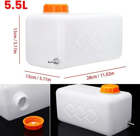Wilove Fuel Tank 5.5L زيت البنزين السائل الديزل الديزلولين تخزين البلاستيك تخزين خزان الماء خزان القارب شاحنة سخان الهواء وسخان الهواء (5.5L/1.45 جالون) in Saudi Arabia