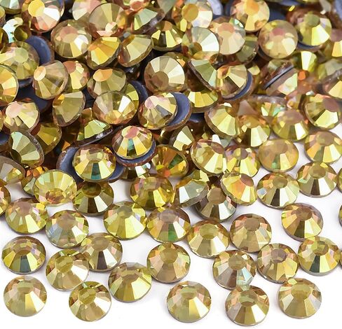 Blinginbox أحجار الراين الإصلاحية، 1440 قطعة من أحجار الراين الكريستالية المسطحة للملابس اليدوية الديكور، منجم ذهبي، SS20، 4.6-4.8 مم in Kuwait