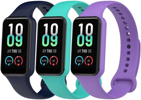 متوافق مع أحزمة Amazfit Band 7 البديلة، وأساور معصم من السيليكون الناعم، وحزام معصم رياضي قابل للتعديل للنساء والرجال in Kuwait