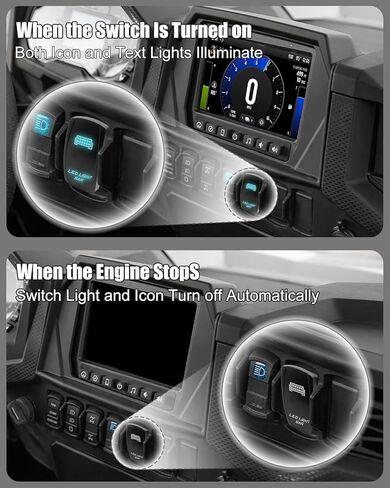 LED LID BAR BAR TIRINGIN TIRNINCE KIT متوافقة مع Polaris RZR General Ranger Pulse Bar ، و PLICT and PLAY 300W 14AWG 1LEAD 12V 5PIN ROCKER ON OFF OFF in Saudi Arabia