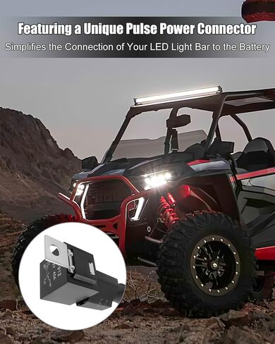 LED LID BAR BAR TIRINGIN TIRNINCE KIT متوافقة مع Polaris RZR General Ranger Pulse Bar ، و PLICT and PLAY 300W 14AWG 1LEAD 12V 5PIN ROCKER ON OFF OFF in Saudi Arabia