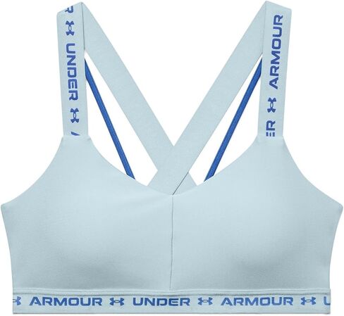 Under Armour Women's Crossback Low Sports Bra, (444) Viral Blue/Viral Blue/Black, Small in Saudi Arabia