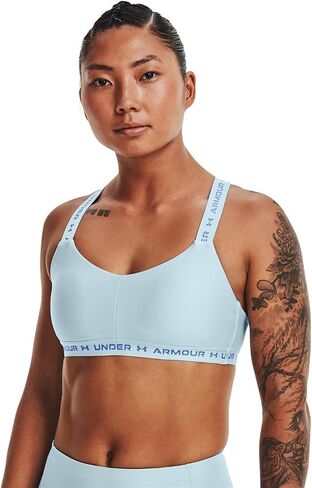 Under Armour Women's Crossback Low Sports Bra, (444) Viral Blue/Viral Blue/Black, Small in Saudi Arabia