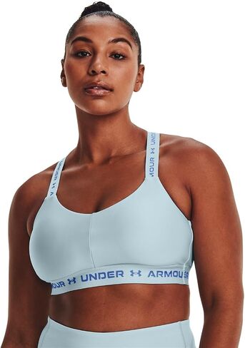 Under Armour Women's Crossback Low Sports Bra, (444) Viral Blue/Viral Blue/Black, Small in Saudi Arabia
