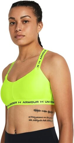 Under Armour Women's Crossback Low Sports Bra, (444) Viral Blue/Viral Blue/Black, Small in Saudi Arabia