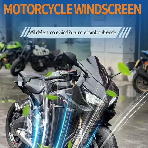دراجة نارية CBR 650 R الزجاج الأمامي للطفر الزجاج الأمامي شاشة Viser Viser Deflector Deflector من أجل HO & N & DA CBR650R CBR 650R إكسسوارات 2019-2024 (الدخان الأسود) in Kuwait