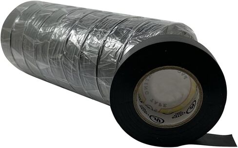 Sherco -Auto Metra Black PVC electrical electrical tape 3/4 "× 66 ft - 10 Roll Sleeve in Kuwait