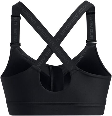 Under Armour Womens Infinity High Impact Zip Sports Bra, (001) Black / / White, Small D-DD in Saudi Arabia