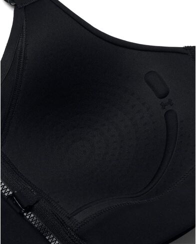 Under Armour Womens Infinity High Impact Zip Sports Bra, (001) Black / / White, Small D-DD in Saudi Arabia