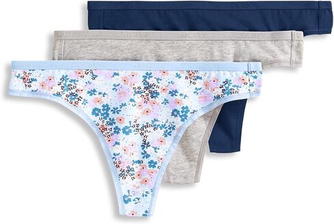 Jockey Women's Underwear Organic Cotton Stretch Logo Thong - 3 Pack in Saudi Arabia