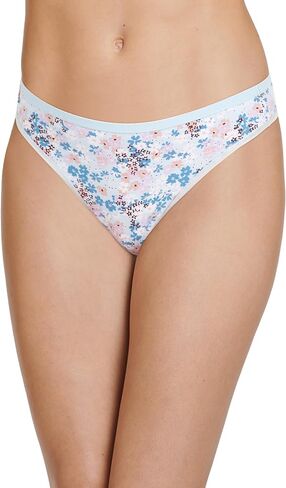 Jockey Women's Underwear Organic Cotton Stretch Logo Thong - 3 Pack in Saudi Arabia