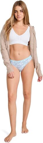 Jockey Women's Underwear Organic Cotton Stretch Logo Thong - 3 Pack in Saudi Arabia