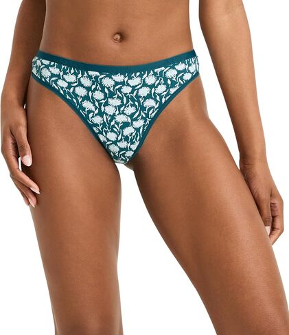 Jockey Women's Underwear Organic Cotton Stretch Logo Thong - 3 Pack in Saudi Arabia