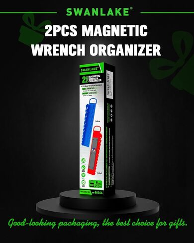 SWANLAKE 2-Piece Magnetic Wrench Organizer Toolbox Holder, SAE (1/4'' to 15/16''), Metric (6mm to 24mm) Ratchet Wrench Organizers, Total Hold 24 Slots Wrenches Holder for Tool Box in Kuwait