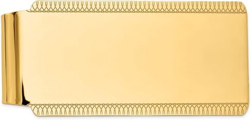 14K Solid Yellow Gold Mens Money Clip for Men in Saudi Arabia