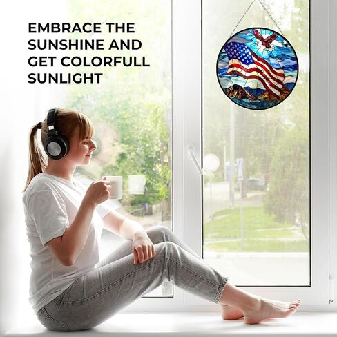 Irish Cross Stained Glass Sun Catcher, Wall Hanging Colored Decor Room Indoor Window Decor, Halloween, Christmas Hanging Ornament Mother Day in Kuwait