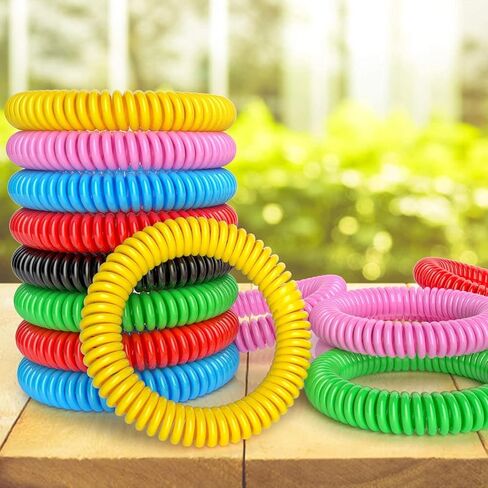 25 Pack Mosquito Repellent Bracelets for Adults & Kids, DEET-Free Bands, Individually Wrapped Repellent Wristbands in Saudi Arabia
