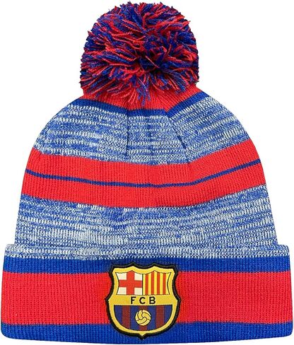 Icon Sports Men's Standard Pom Beanie, Red | Identity, OSFM in Saudi Arabia