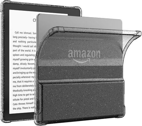 DaFong Clear Case with 50 Sticker(Books Pattern) for 7 Inch Kindle Oasis (10th Generation,2019 and 9th Generation,2017) Thin Slim Lightweight Scratch Proof Silicone Rubber TPU Cover (Transparent) in Saudi Arabia