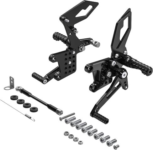 Adjustable Rearsets Footpegs Raised Footrest Kit Compatible with Suzuki GSXR600/GSXR750 1997-2005, GSXR1000 2001-2004, SV650 1999-2010, SV650S 1999-2011, SV650S ABS 2007-2011, See Fitment! in Saudi Arabia