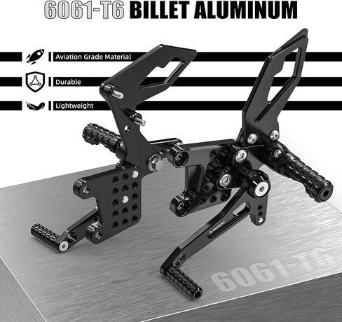 Adjustable Rearsets Footpegs Raised Footrest Kit Compatible with Suzuki GSXR600/GSXR750 1997-2005, GSXR1000 2001-2004, SV650 1999-2010, SV650S 1999-2011, SV650S ABS 2007-2011, See Fitment! in Saudi Arabia