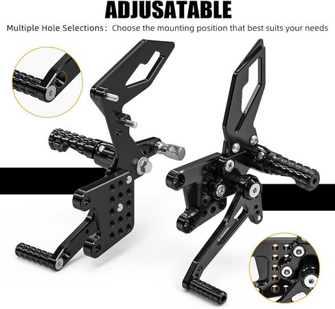 Adjustable Rearsets Footpegs Raised Footrest Kit Compatible with Suzuki GSXR600/GSXR750 1997-2005, GSXR1000 2001-2004, SV650 1999-2010, SV650S 1999-2011, SV650S ABS 2007-2011, See Fitment! in Saudi Arabia