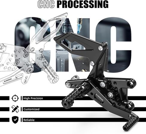 Adjustable Rearsets Footpegs Raised Footrest Kit Compatible with Suzuki GSXR600/GSXR750 1997-2005, GSXR1000 2001-2004, SV650 1999-2010, SV650S 1999-2011, SV650S ABS 2007-2011, See Fitment! in Saudi Arabia