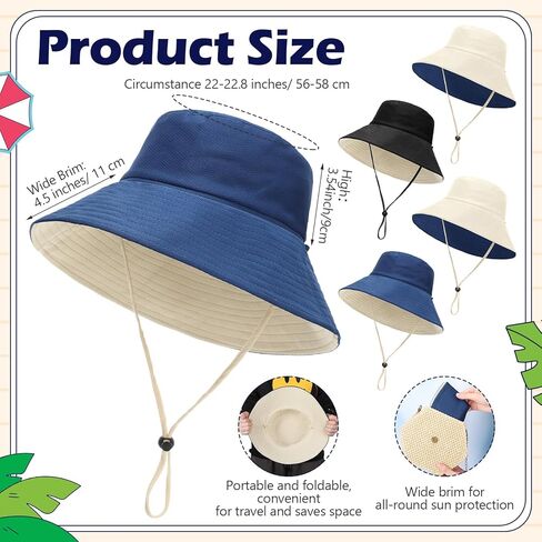 24 Pcs Bucket Hat Bulk for Women Solid Color Summer Bucket Hats Unisex Packable Sun Hat Bulk UPF 50+ UV Protection Hat Wide Brim Bucket Sun Hat Set for Holiday Hiking Garden Beach in Kuwait