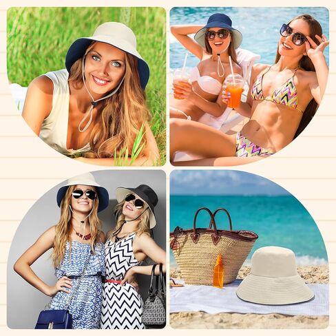 24 Pcs Bucket Hat Bulk for Women Solid Color Summer Bucket Hats Unisex Packable Sun Hat Bulk UPF 50+ UV Protection Hat Wide Brim Bucket Sun Hat Set for Holiday Hiking Garden Beach in Kuwait