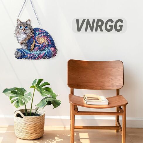 VNRGG DIY Hanging Diamond Art Pendant Painting Kit Butterfly Special Shape Crystal Diamond Art Painting Garden Wall Hanging Kit Hanging Decorations Box Set in Kuwait